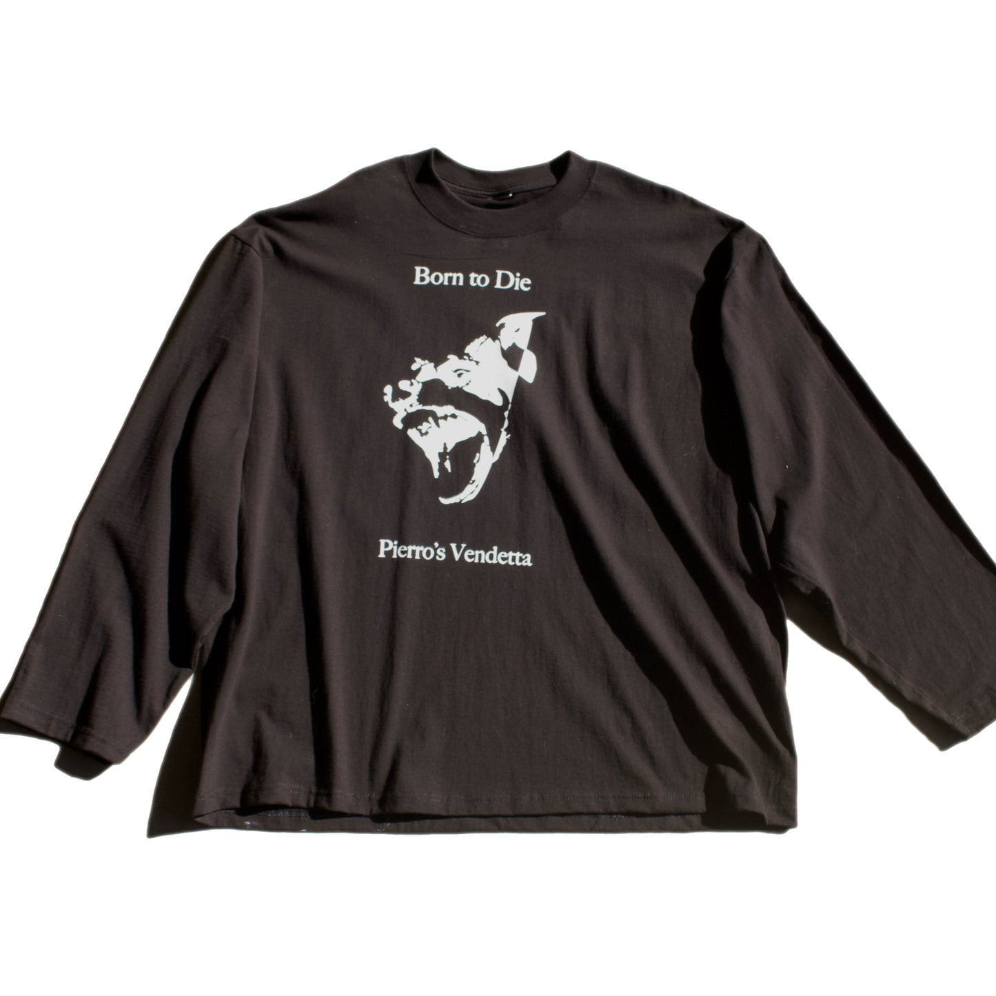 "born to die" oversized long-sleeve tee