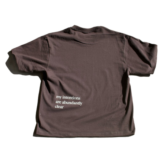 "intentions" box cut tee